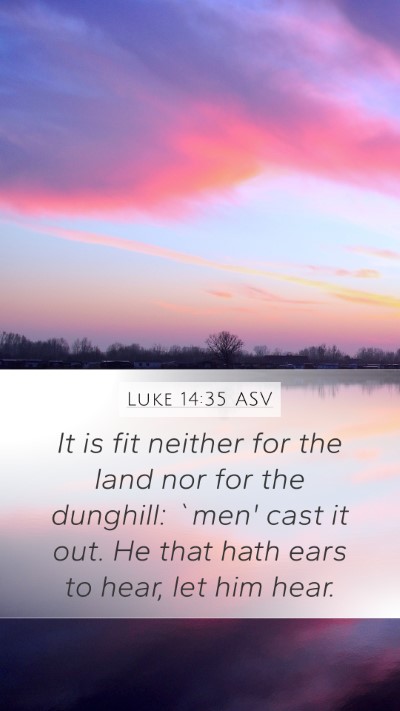 Luke 14:35 ASV Bible Verse Image
