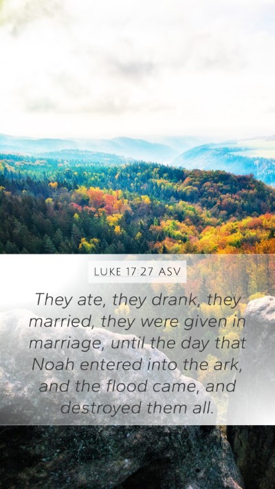 Luke 17:27 ASV Bible Verse Image