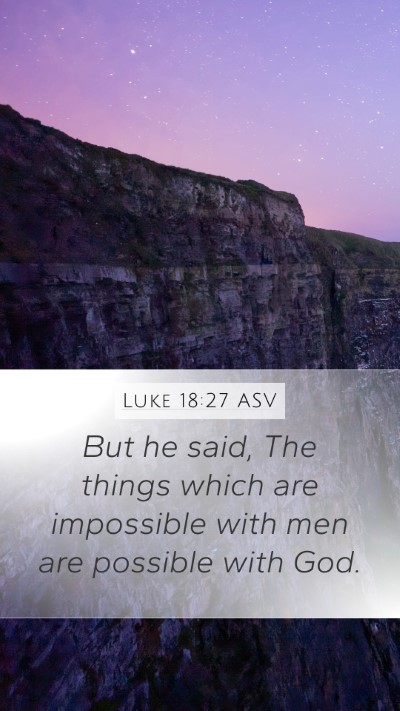 Luke 18:27 ASV Bible Verse Image