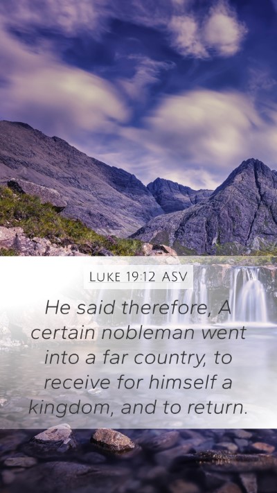Luke 19:12 ASV Bible Verse Image