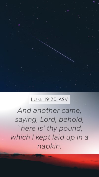 Luke 19:20 ASV Bible Verse Image