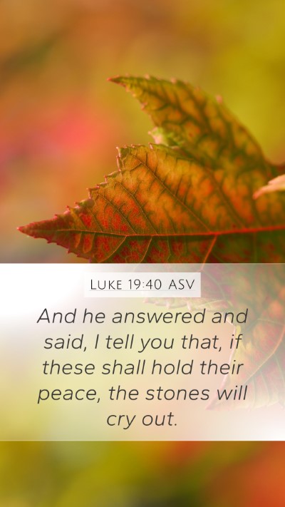 Luke 19:40 ASV Bible Verse Image