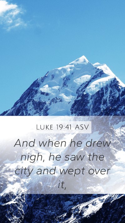 Luke 19:41 ASV Bible Verse Image