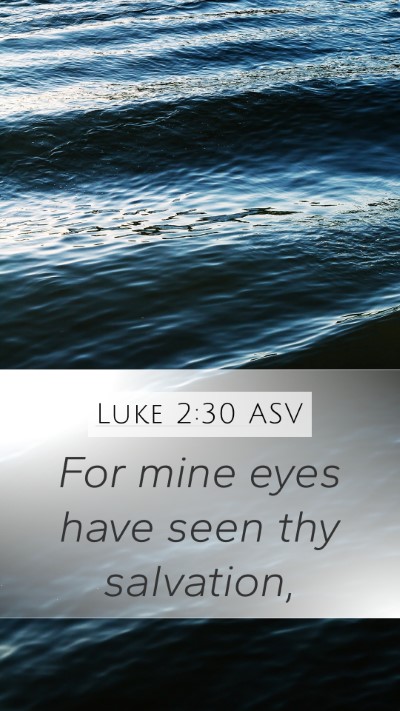 Luke 2:30 ASV Bible Verse Image