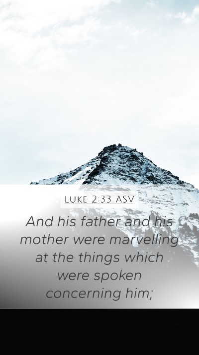 Luke 2:33 ASV Bible Verse Image