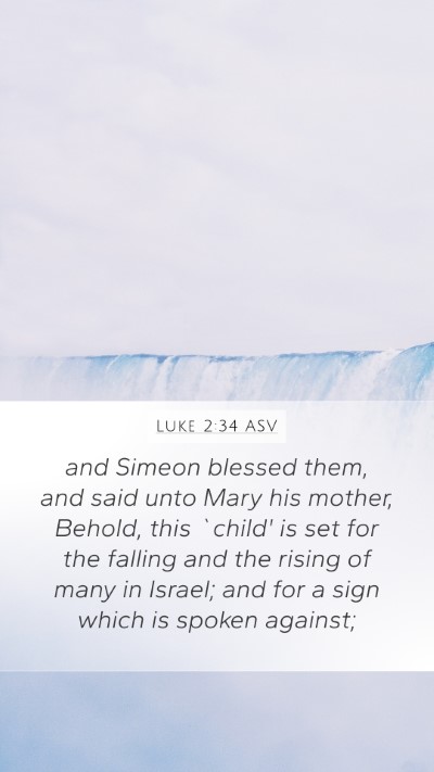 Luke 2:34 ASV Bible Verse Image