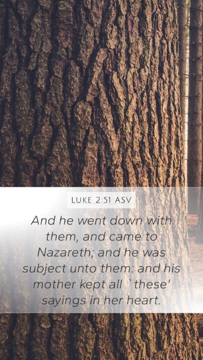 Luke 2:51 ASV Bible Verse Image