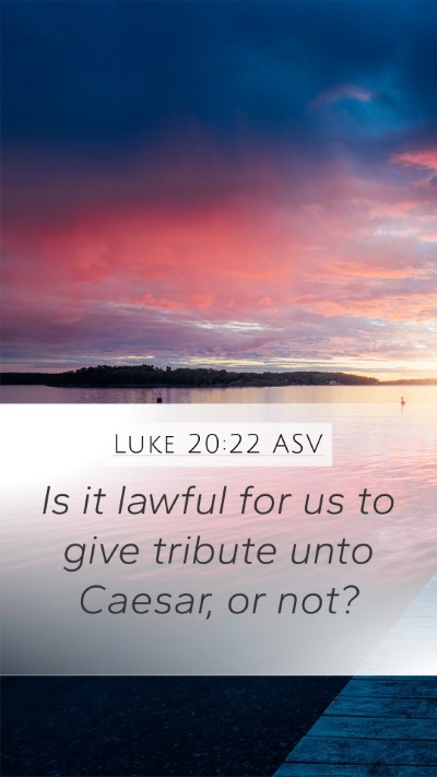 Luke 20:22 ASV Bible Verse Image