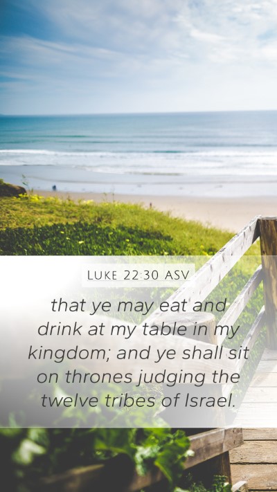 Luke 22:30 ASV Bible Verse Image