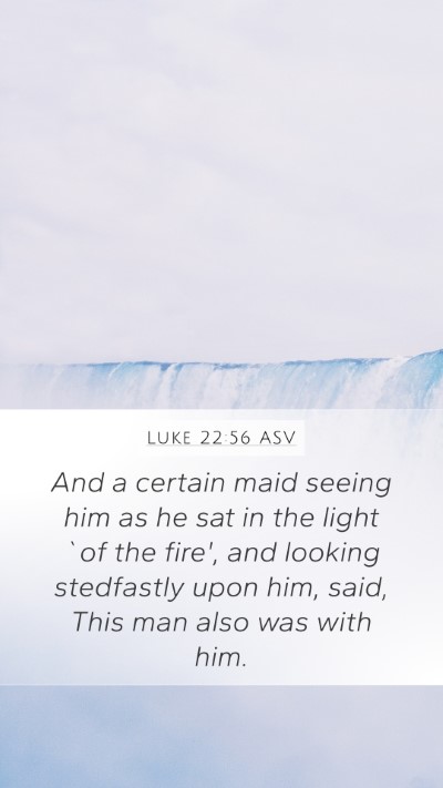 Luke 22:56 ASV Bible Verse Image