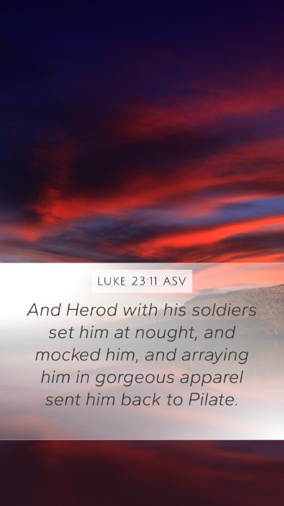 Luke 23:11 ASV Bible Verse Image