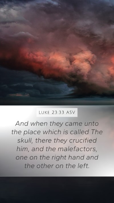 Luke 23:33 ASV Bible Verse Image