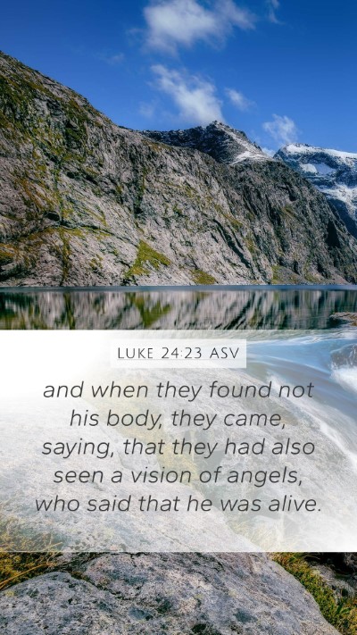 Luke 24:23 ASV Mobile Phone Wallpaper - and when they found not his body, they came, - Mobile Bible Verse Wallpaper