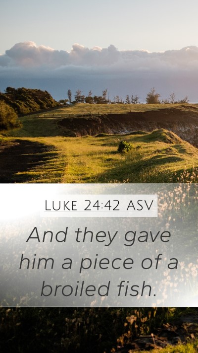 Luke 24:42 ASV Bible Verse Image