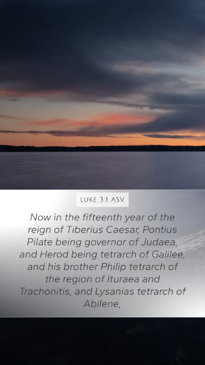 Luke 3:1 ASV Bible Verse Image