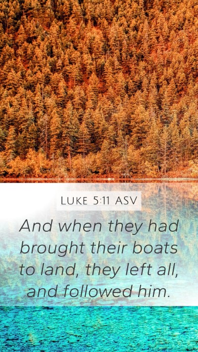 Luke 5:11 ASV Bible Verse Image