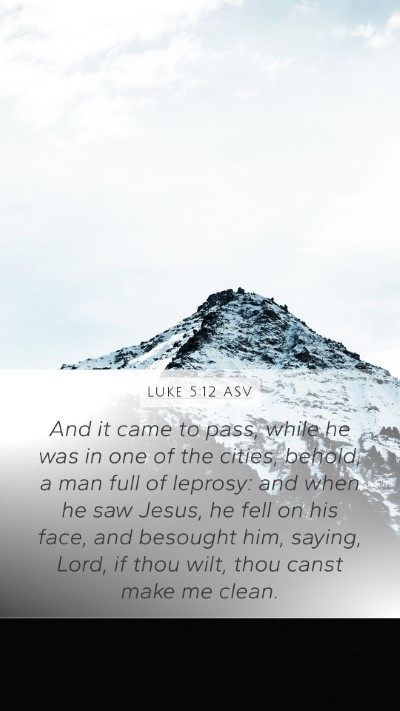 Luke 5:12 ASV Bible Verse Image