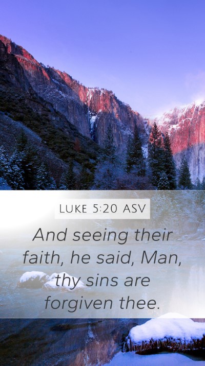 Luke 5:20 ASV Bible Verse Image