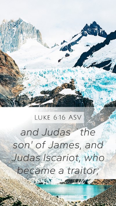 Luke 6:16 ASV Bible Verse Image