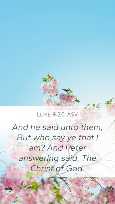 Luke 9:20 ASV Bible Verse Image