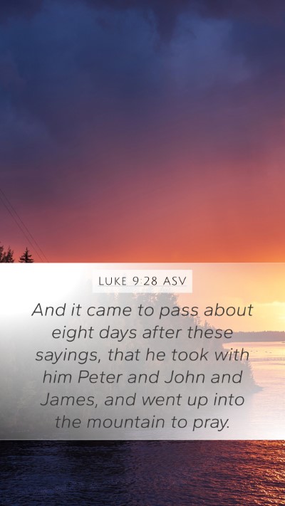 Luke 9:28 ASV Bible Verse Image