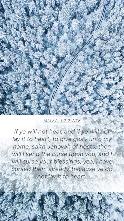 Malachi 2:2 ASV Bible Verse Image