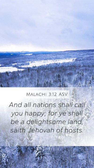 Malachi 3:12 ASV Bible Verse Image