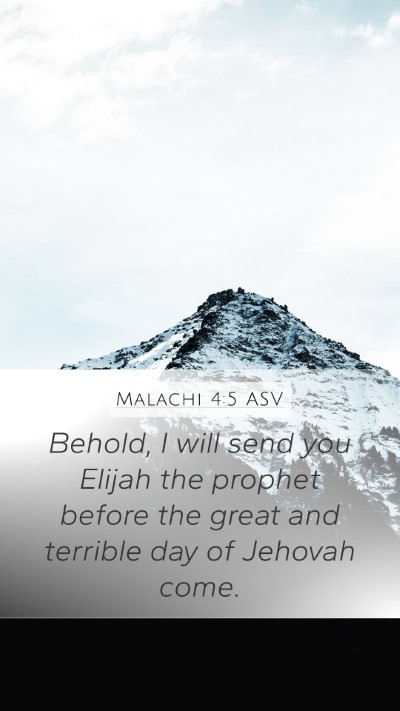 Malachi 4:5 ASV Bible Verse Image