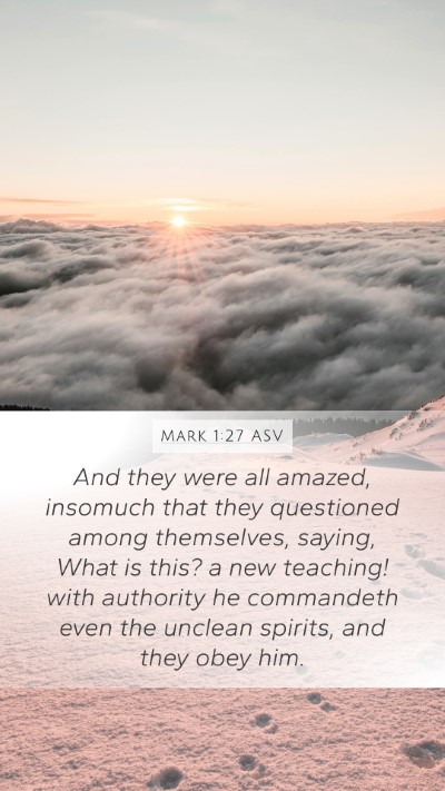 Mark 1:27 ASV Bible Verse Image