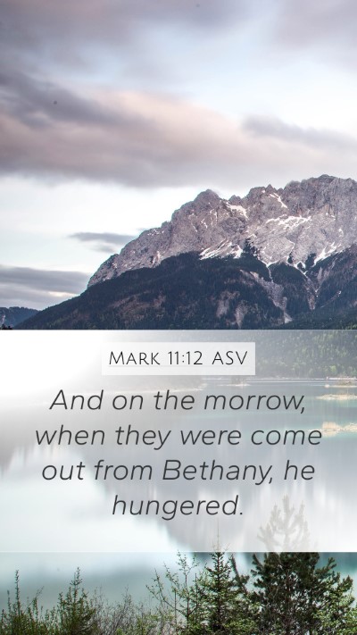 Mark 11:12 ASV Bible Verse Image