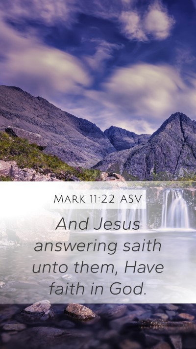 Mark 11:22 ASV Bible Verse Image