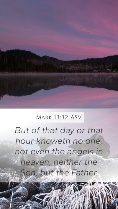 Mark 13:32 ASV Bible Verse Image