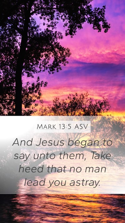 Mark 13:5 ASV Bible Verse Image