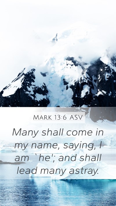 Mark 13:6 ASV Bible Verse Image