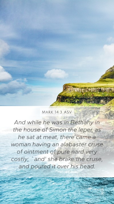 Mark 14:3 ASV Bible Verse Image