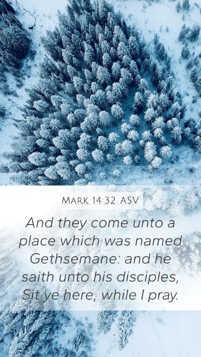 Mark 14:32 ASV Bible Verse Image