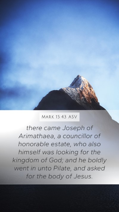 Mark 15:43 ASV Bible Verse Image