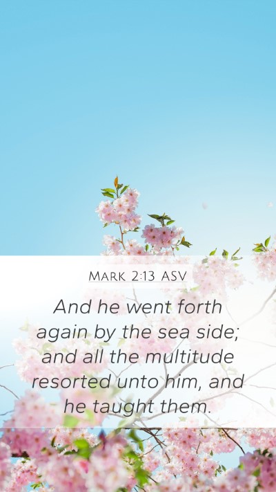 Mark 2:13 ASV Bible Verse Image