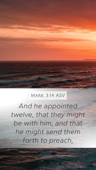 Mark 3:14 ASV Bible Verse Image