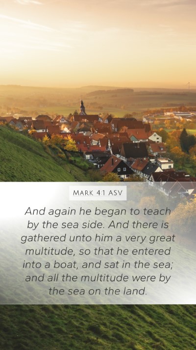 Mark 4:1 ASV Bible Verse Image