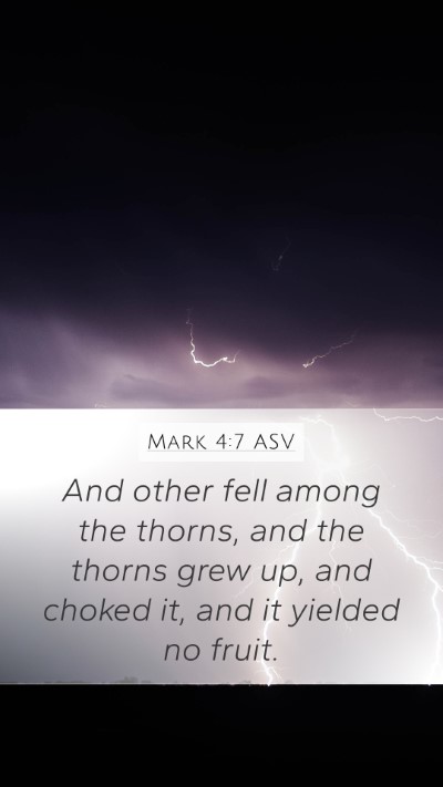 Mark 4:7 ASV Bible Verse Image
