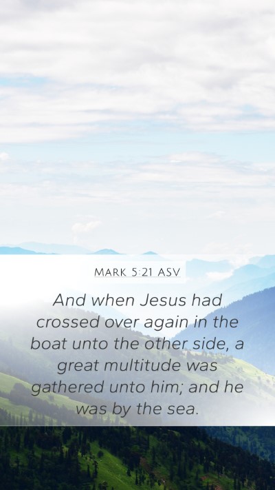 Mark 5:21 ASV Bible Verse Image