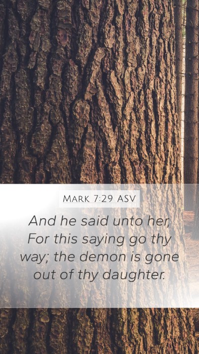 Mark 7:29 ASV Bible Verse Image