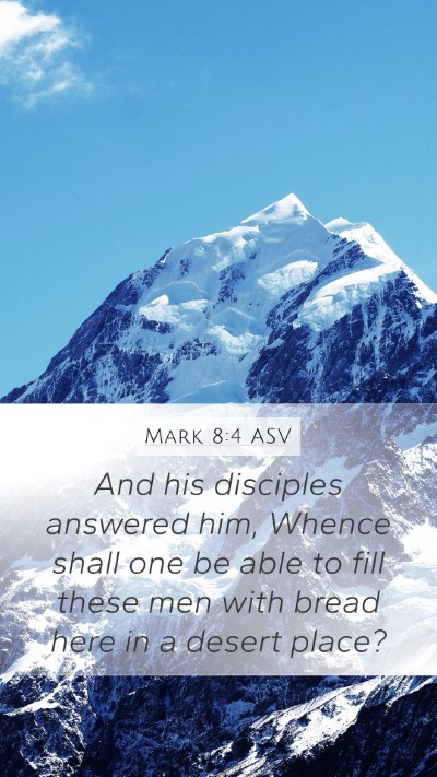 Mark 8:4 ASV Bible Verse Image