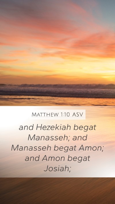 Matthew 1:10 ASV Bible Verse Image