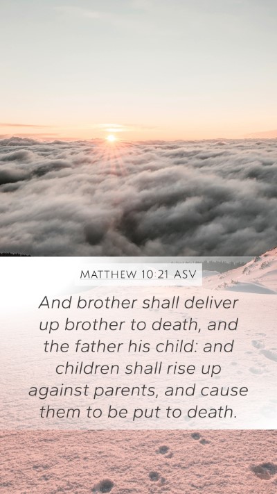 Matthew 10:21 ASV Bible Verse Image
