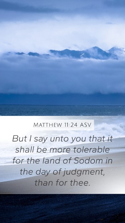 Matthew 11:24 ASV Bible Verse Image