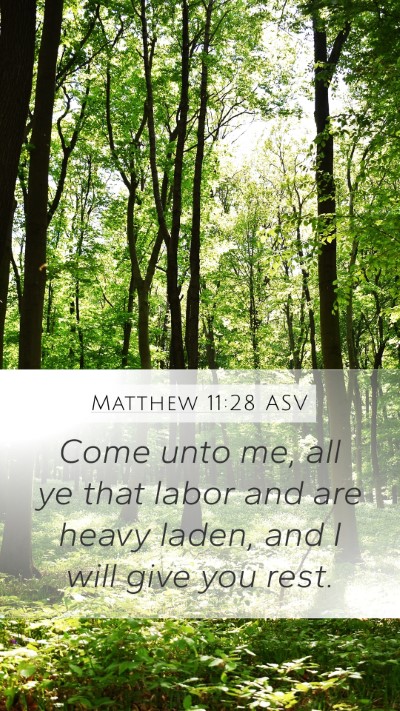 Matthew 11:28 ASV Bible Verse Image