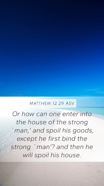 Matthew 12:29 ASV Bible Verse Image