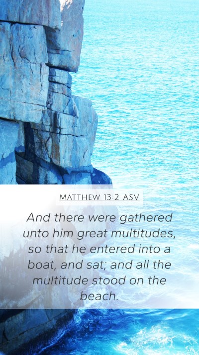 Matthew 13:2 ASV Bible Verse Image